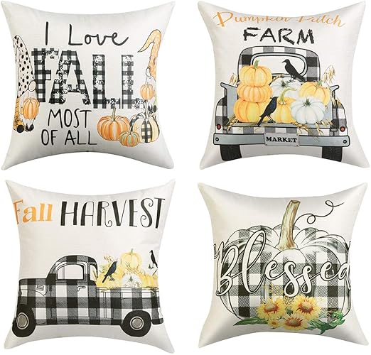 Lanpn Fall Decor Pillow Covers 20x20 