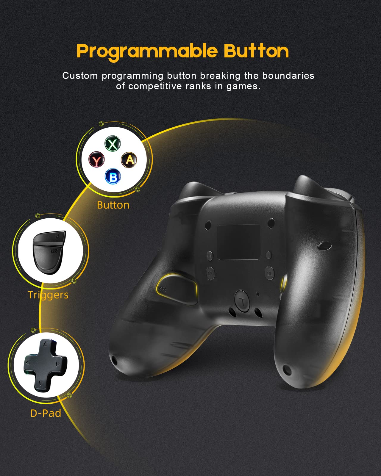 Mua YKOEX Switch Controller, 9 LED Colors, Pro Controller Compatible ...