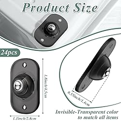 Honoson 24 Pcs Self Adhesive Caster Wheels