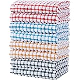 Oeleky Dish Towels for Kitchen, Cotton Kitchen Towels for Drying Dishes Pack of 8 (Multi B, 15X26 inches)