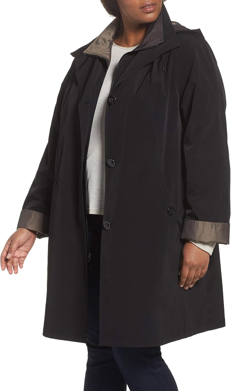 Gallery Womens Missy 3/4 A Line Rain Coat Outdoor Recreation Outdoor Clothing