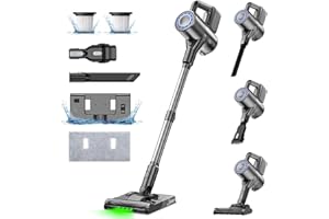 VersLife S7 Plus Cordless Vacuum Cleaner, 35Kpa, up to 40Mins 2-in-1 Cordless Vacuum and Mop Combo, Lightweight and Versatile Stick Vacuum, Deep Cleans, Washes, Green LED, All in One
