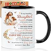 FNWSJ To My Daughter Coffee Mug 11oz, For Daughter From Mom, Inspirational Gift for daughter on Mother’s Day, Birthday or Christmas, Ceramic 11oz -37