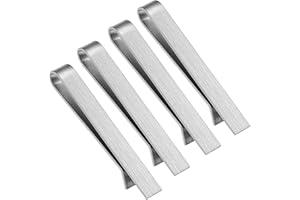 HAWSON 2.2/2.5 Inch Tie Clips for Men's tie in Gift Box, tie bar & pins set for larger width necktie in black red white blue color, Suitable for Wedding Anniversary Christmas Party