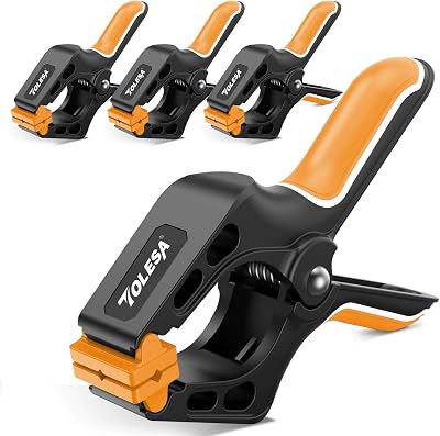 TOLESA 7 Inch Spring Clamps Set of 4, 30 lb Clamp Force, 3 Inch Opening