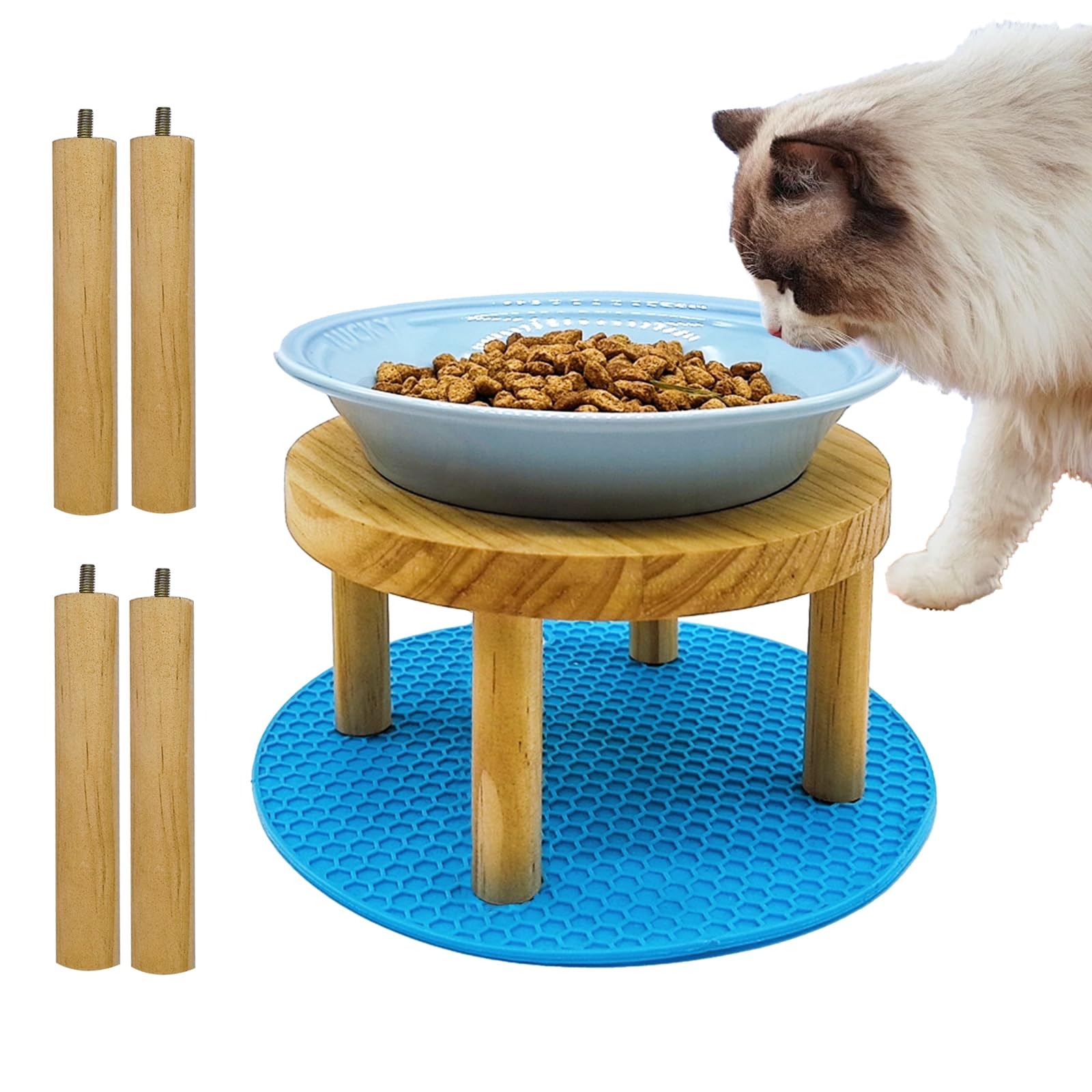 Photo 1 of *UNTESTED*
Elevated Cat Bowls Raised Ceramic Cat Dishes Adjustable Height Stand Whisker Fatigue Friendly Food Plates Feeding Station for Kittens Puppies Dog(Pink)(Blue)