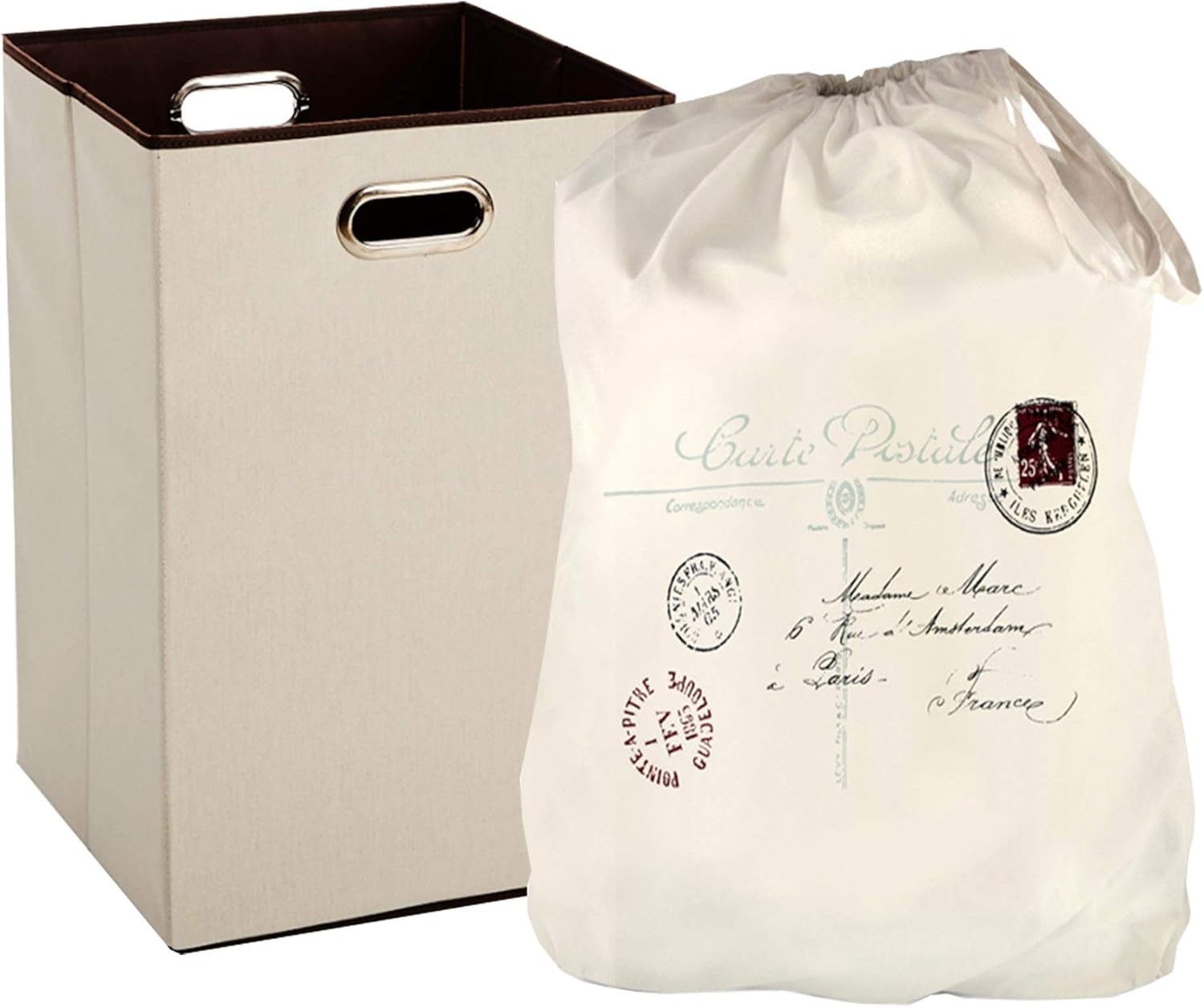 SeasonsEasy Cesta Plegable para la Colada con Asas y Bolsa de