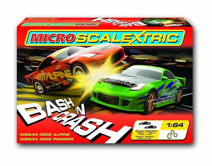 Scalextric Micro G1049 164 Scale Bash N Crash Race Set Amazon.co.uk