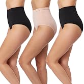 Skinnygirl Women's High Waist Tummy Control Seamless Shaping Briefs, 3-Pack