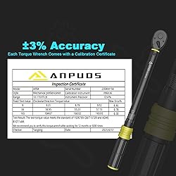 ANPUDS 1/2-Inch Drive Click Torque Wrench, 10-170