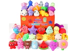 MANTYPLAY 60 Pack Mochi Squishy Toys, Kawaii Mini Animal Squishies for Kids Treasure Box Classroom Prizes Birthday Party Favors Goodie Bag Stuffers Pinata Easter Egg Fillers Sensory Fidget Toys Xmas Gift