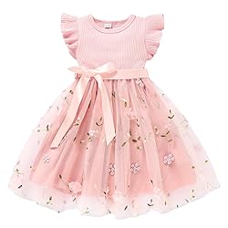 Toddler Girl Tulle Dress Summer Ruffle Sleeveless