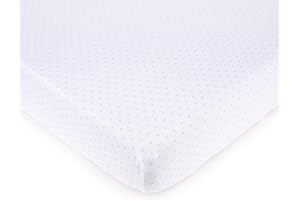 SHEETWORLD.COM SheetWorld Fitted Pack N Play Playard Sheet Compatible with Maxi COSI Swift Play Yard 31 x 39 inches, 100% Cotton Jersey, Hypoallergenic, Butter Soft, Pink Pindot, Made in USA