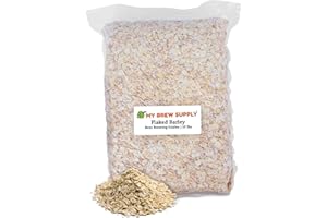 My Brew Supply Flaked Barley Beer Making Grain | Brew Your Own Pilsners, Stouts, and Beers with Barley Grains | Grown in The United States | 10lb (2L) Grain