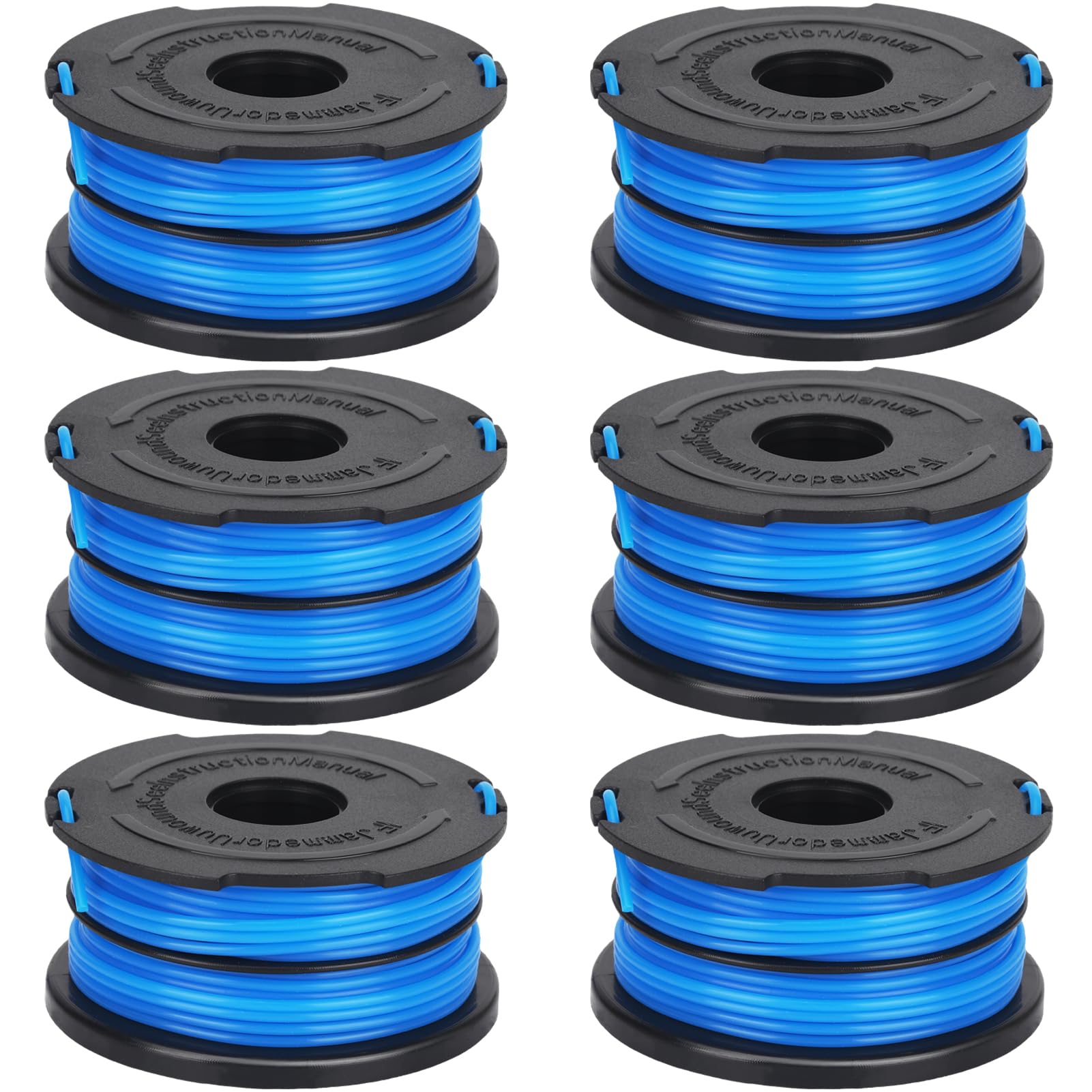 Eyoloty Double Thread Spool A6441 A6441-XJ A6442 Suitable for Black+Decker GL315,GL337,GL350,GL650,GL651,GL652,GL653,GL655,GL656,GL660,GL670,GL680,GL680,GL680,GL688 7,GL5530 grass trimmers, 12 m