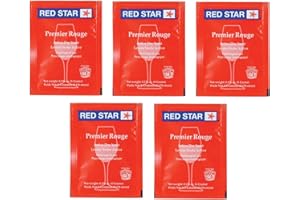 Red Star Premier Rouge Wine Yeast - Pack of 5 - With North Mountain Supply Freshness Guarantee