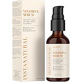 InstaNatural Vitamin C Face Serum, Brightens, Hydrates and Reduces Signs of Aging, with Vitamin C, Hyaluronic and Ferulic Aci