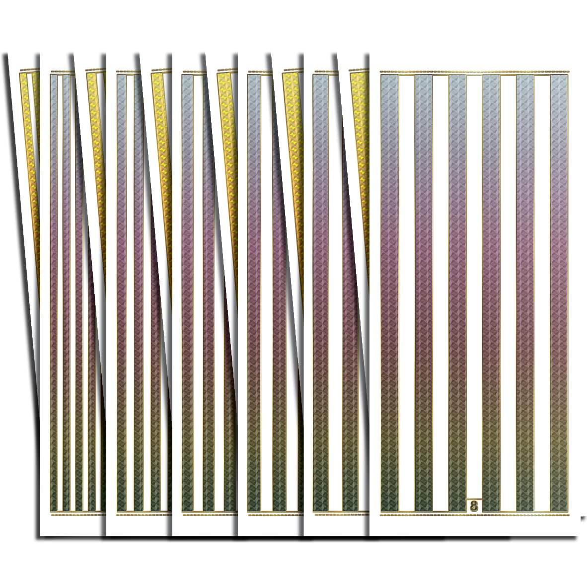 Creative Products Craftstickers Straight Lines, 6 sizes, 2, Stickers, Multi-Colour, 23 x 10 x 1 cm