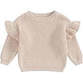 MERSARIPHY Infant Baby Girl Sweater Baby Pullover Sweater Toddler Girl Knit Sweatshirt Fall Winter Clothes