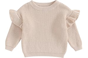 MERSARIPHY Infant Baby Girl Sweater Baby Pullover Sweater Toddler Girl Knit Sweatshirt Fall Winter Clothes