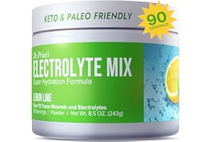 DR. PRICE'S VITAMINS Electrolytes Powder No Sugar - Lemon-Lime Electrolyte Mix - Hydration Drink - Keto Electrolytes - Fasting Electrolytes - Water Enhancer, No Tablets, Non-GMO, Gluten Free, Sports Drink - 90 Servings