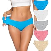 Wealurre Seamless Underwear for Women No Show Panties Soft Stretch Hipster Bikini Underwears 5-Pack