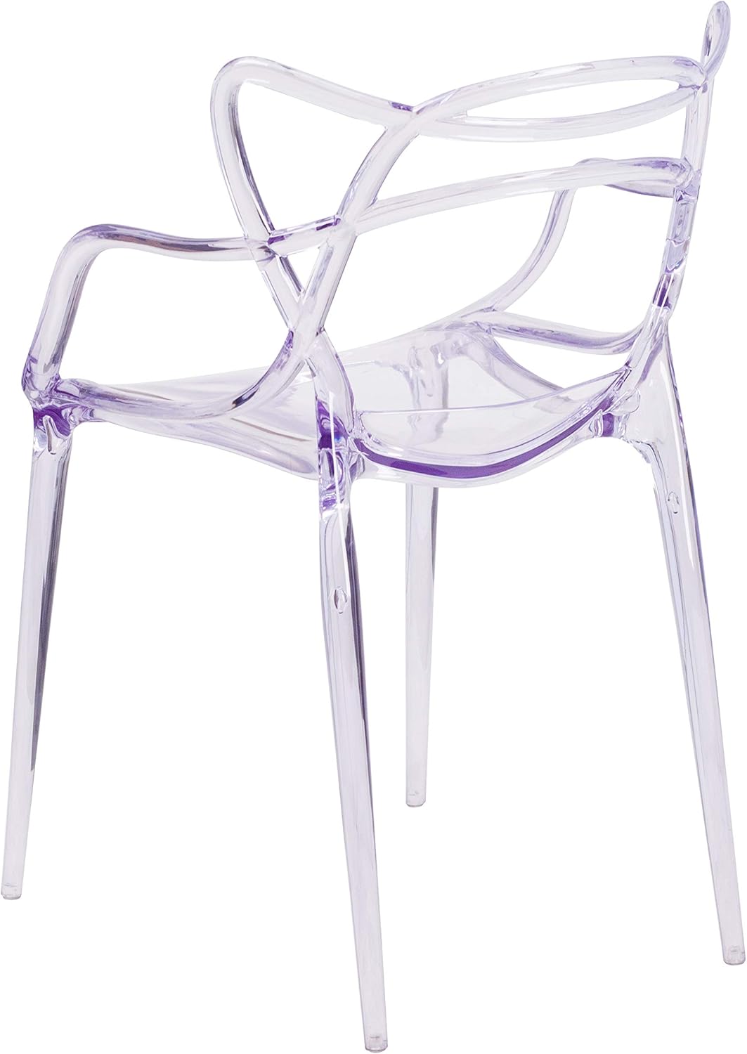 Flash Furniture 4 Pack Nesting Series Transparent Stacking Side Chair: Furniture & Decor