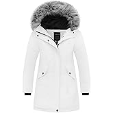 Wantdo Girl's Winter Coat Warm Windproof Insulated Hiking Warm Long Sleeve Puffer Outdoor Running Fall Jacket with Hood