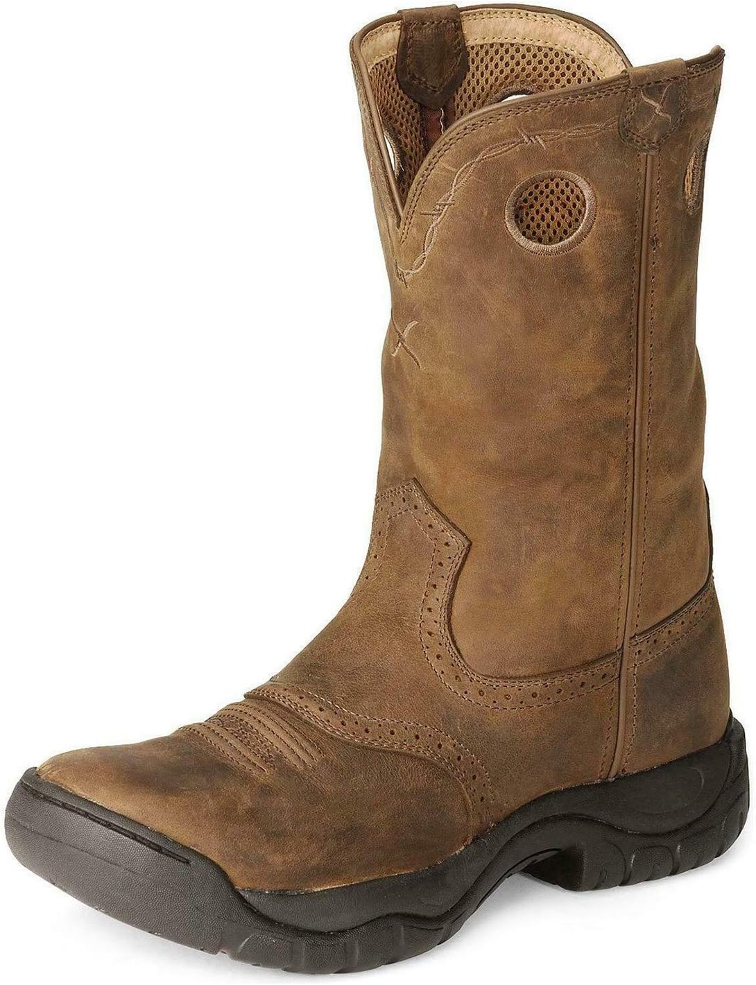 Twisted X Men’s Work Boot - K Toe All-Around Boots Designed with Air-Mesh Lining, Compression- EVA Midsole, Rubber Outsole, and Full-Grain Oiled Leather Vamp and 11” Shaft