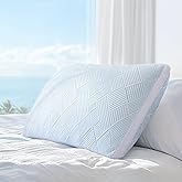 Lyralith Shredded Memory Foam Cooling Soft Bamboo Viscose Pillow Queen Size, Adjustable Hypoallergenic Hotel Quality Bed Pillow for Side, Stomach or Back Sleeper, Oeko-TEX Certified