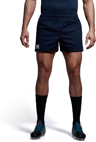 Canterbury Men's Professional Cotton Shorts Navy L Rugby Short Drawcord Pockets