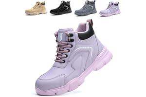 Nasogetch Steel Toe Boots for Men Women Waterproof Work Boots Lightweight Slip Resistant Construction Safety Boots Shoes