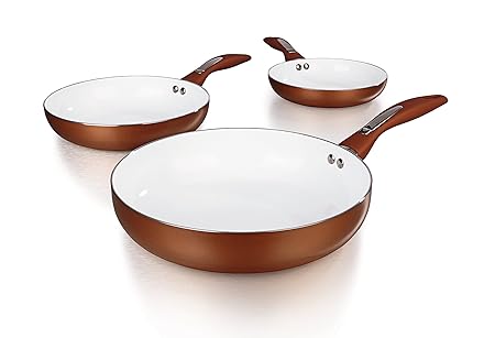 Brat Maxx Keramik Pfannenset Kupfer Style, 20/24/28cm, 3-teilig