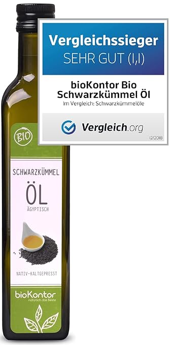 bioKontor // BIO Schwarzkümmelöl ägyptisch - nativ, kaltgepresst, 100% rein - 500 ml
