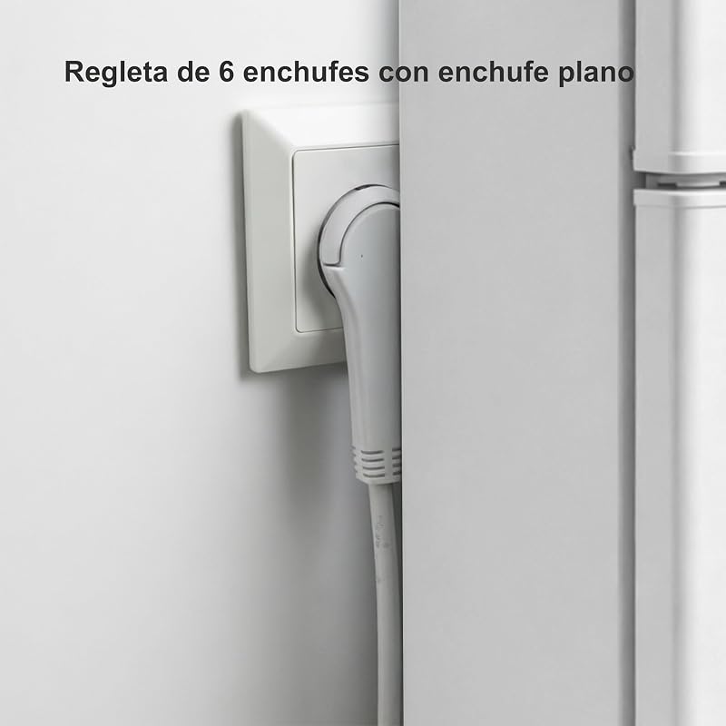 Régua de 6 tomadas com ficha plana, interruptor, certificado TUV/GS — foto 3 de 6