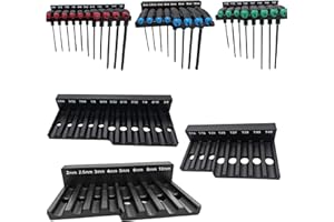 Oshianna Magnetic T-Handle Hex Key Organizer Rack - Wrench Organizer for Garage, Tool Cart, or Workshop – Compatible with Too