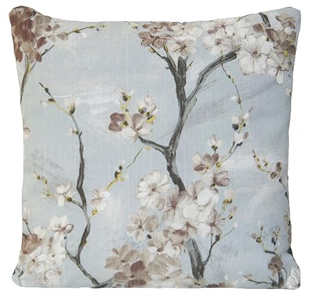 Vintage style Cherry Blossom Tree Kissen Bezug Duck Egg dekorativer Überwurf-Kissenbezug Blumenmuster Stoff