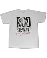 Adult Rod Stewart Photo In Letters White T-shirt