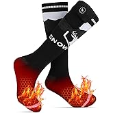 SNOW DEER Upgraded Rechargeable Electric Heated Socks,Ultimate Foot Warmer for Men & Women, Perfect for Skiing, Camping, Hiking, Motorcycling, &Outdoor Riding in Winter