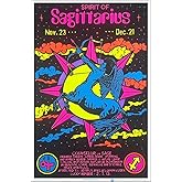 Scorpio Posters Sagittarius Zodiac Sign - Flocked - Blacklight Poster - 23