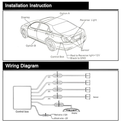 KKmoon Asistencia de Aparcamiento 4 Sensor Radar Kit Pantalla Digital LED Reverse Alarma Sistema para Coche Auto: Amazon.es: Coche y moto