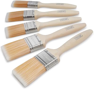 Hamilton For The Trade Fine Tip Brushes Pack 5 1in 1.5in 2in Brown