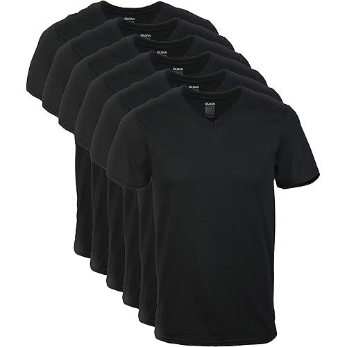 Gildan Men's V-Neck T-Shirts, Multipack