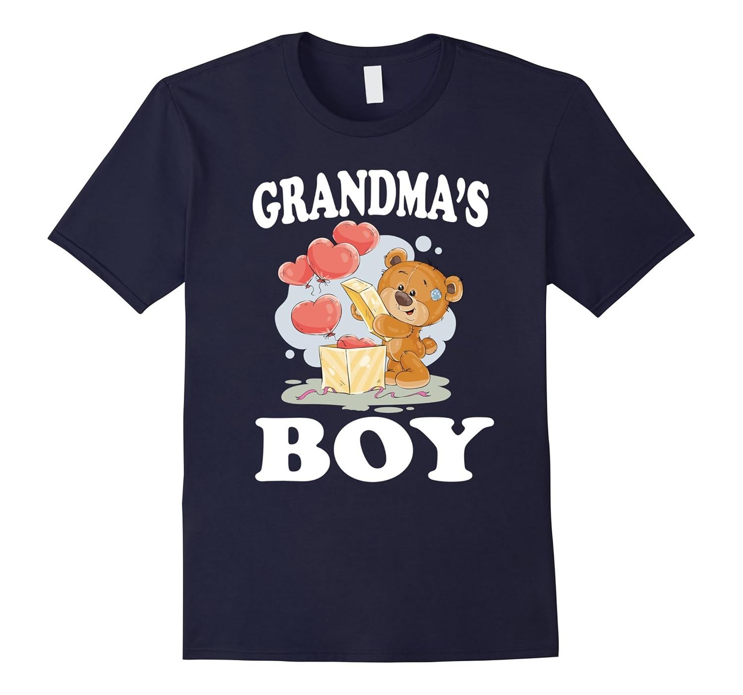 Grandma's Boy T-Shirt Grandchild Grandson Gift-FL