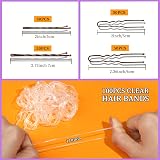 Teenitor 300pcs Bobby Pins Kit Brown Hair Pins Bun Pins Hair Bands 2in 2.75in view 6