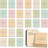 BIROYAL Affirmation Cards for Women, 55 Daily Positive Inspirational Motivational Cards with Display Stand & Metal Box, Mindf