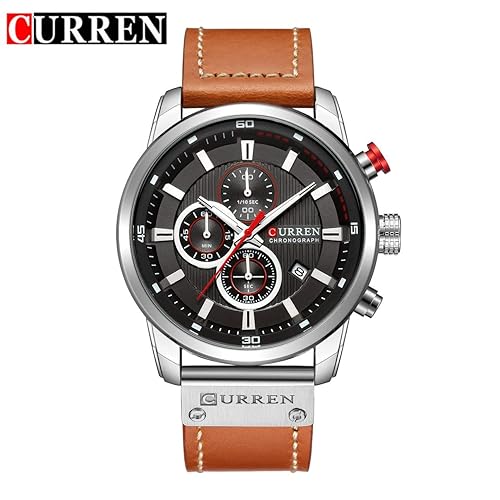 Ballylelly Curren 8291 Men Leather Band Strap Watch Mechanical Relogio Masculino Watch of B