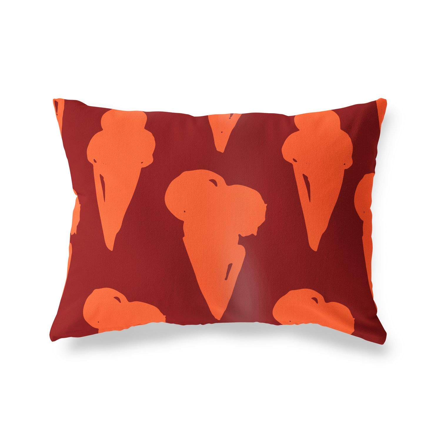 BonaMaison Decorative Cushion Cover, Orange Bordeux Throw Pillow Covers, Home Decorative Pillowcases for Livingroom, Sofa, Bedroom, Size: 45X60 Cm - Designed and Manufactured in Turkey