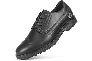 Wizeny Men's Spikeless Golf Shoes Waterproof Lightweight Comfortable Mesh Breathable Golf Shoes Non Slip Resistant Lace Up