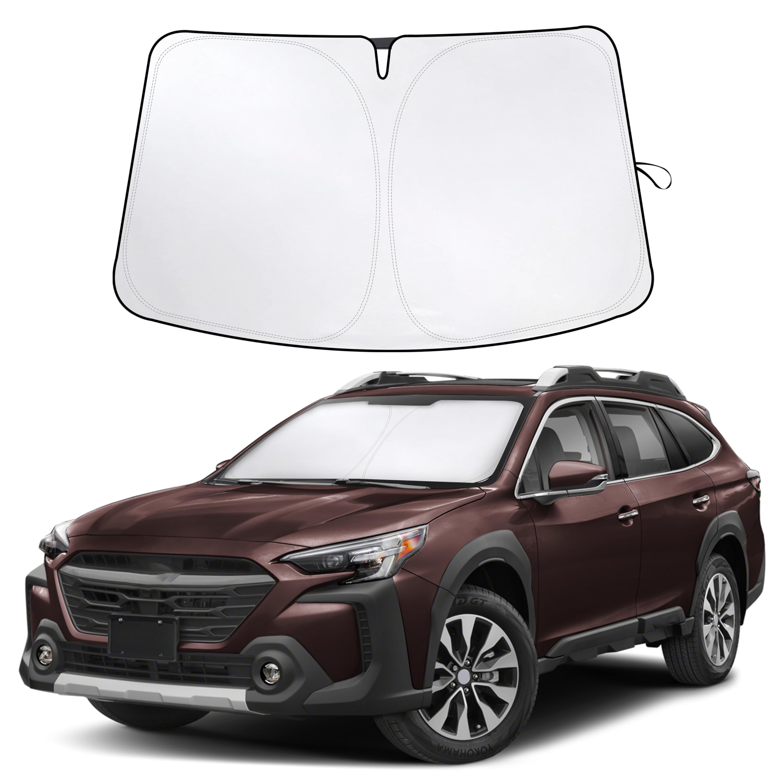 Photo 1 of Econour Windshield Sun Shade for 2020-2025 Subaru Outback Wagon Custom Fit Sunshade Sun Visor Protector Foldable Blocks UV Rays Keep Your Car Cooler